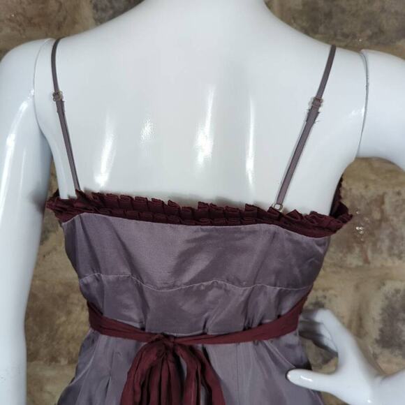 Twelve Dress Woman's Small Silk Beaded Gray Party Steampunk Gothic Formal - Picture 9 of 16